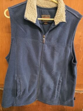 Northwest Territory Navy Fleece Vest with Sherpa Collar